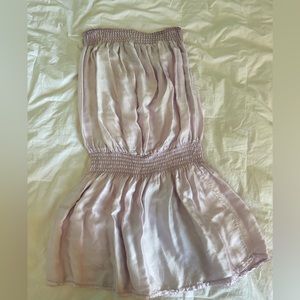 Purple strapless sundress